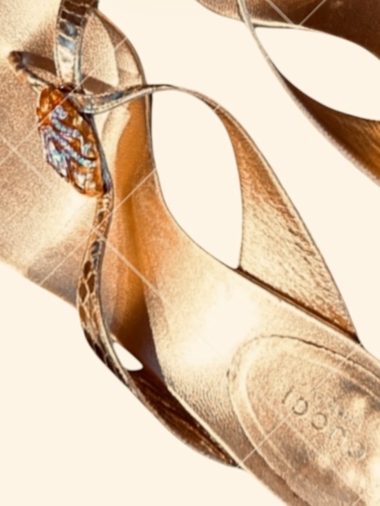 Gucci Shoes - SAND PELLE S. CUOIO WHIPS LAME GOLD 04 ICON TOM FORD GUCCI FAREWELL RUNWAY HEEL